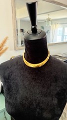 Vintage Lanvin Gold Tone Hinged Choker Necklace