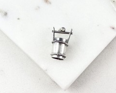 Vintage 925 Sterling Silver Water Wishing Well Charm Pendant