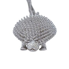 Vintage Sterling Silver 925 Hedgehog Pendant Necklace 15.5″-17.5″