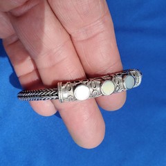 Byzantine 925 STERLING SILVER Bracelet Woven Braided FLEXIBLE Bangle Chain 7.75″