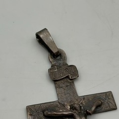 Vintage Old Pawn Sterling Silver Handmade Jesus Crucifix Cross Pendant ~ 2.5″