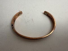 Vintage Mixed Metal Braided Magnetic Cuff Bracelet – copper, brass, and silver