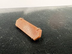 Vintage GOLDSTONE Art Deco Hexagon Bar Pin Brooch Vg+++