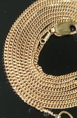 VTG 14K GOLD FILLED 1MM CURB CHAIN 28″ NECKLACE