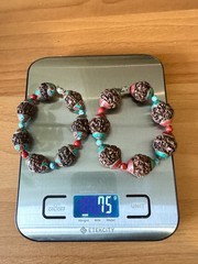 Vintage 2 Capped Rudraksha Beads Stretchable Yoga Bracelets Inlay With Stones🧘