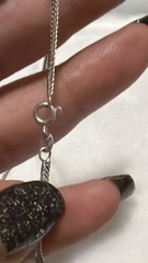Vintage 925 Sterling Silver Engraved Puffy Heart Necklace 20” Woman’s Jewelry