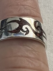 Sterling 925 Silver Vintage Southwest Estate Ring Size 8.5 Weighs 5.2 Gram 7.5mm