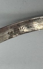 VINTAGE 1970’S HAND WROUGHT IC STERLING SILVER 925 BANGLE BRACELET 33.9