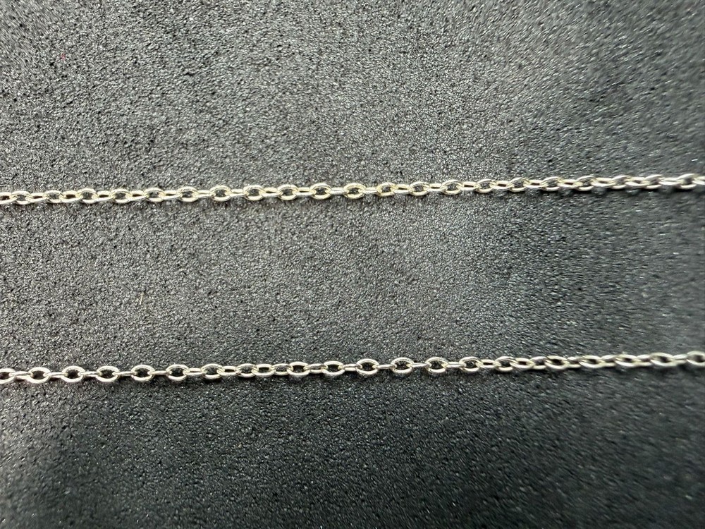0.68g Vintage Sterling Silver 925 Cable Chain Necklace 18 in M