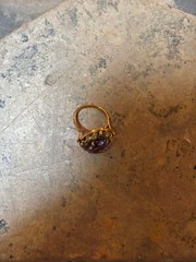 18K Yellow Gold Amethyst Ring