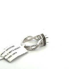 Le Vian 14k engagement ring 0.68ct mounting halo with brown diamond size 3.5