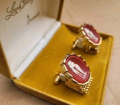 Vintage Love Story By Dvante Vintage Mesh Wrap Cufflinks in Box Retro-Chic 70’s