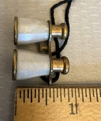 Antique Stanhope Oratory Saint Joseph Montreal Souvenir MOP Binocular Charm Fob