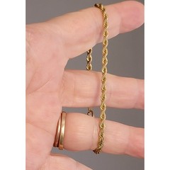 Vintage Ambassador Gold Tone Rope Chain Bracelet 7.5″ Signed 1980s Classic