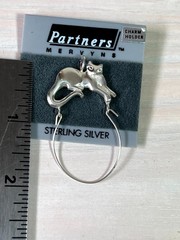 Vintage Partners Mervyns Sterling Silver Cat charm holder – excel condition