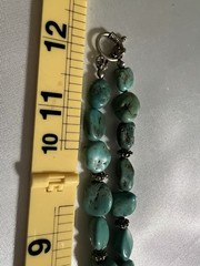 Vintage Southwestern Chunky Turquoise Nugget Necklace – 22″ Matinee, 67g
