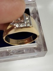 18KT H.G.E Vintage Gold Plated Costume Ring with Case