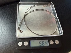 5.84g Vintage Sterling Silver 925 Snake Chain Necklace Adjustable 18 in M