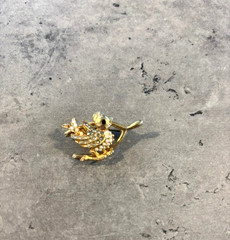Vintage Jeweled Birds; Swan, Peacock,etc Brooches Lot of 5 Multicolored Pins