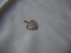 VINTAGE VALENTINE’S DAY HEARTS ON HEART W/SPARKLY DIAMOND CUT SILVER 925 PENDANT
