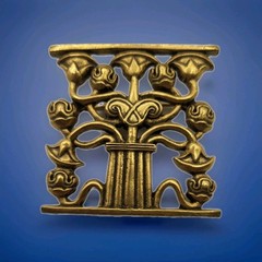Metropolitan Museum of Art Gold Tone Tree of Life Signed MMA 1995 Pin Brooch