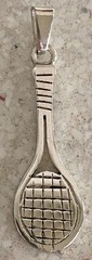 Vintage Sterling Silver 925 Tennis Racket Charm Sports Pendant Mexico