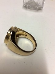 NEW In Box Vintage 18k GE Gold Electroplated Ring Fashion Estate Jewelry