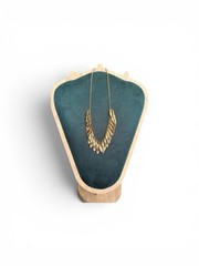 Vintage Signed NAPIER Gold Tone Cascading Leaf Bib Fringe Statement Necklace