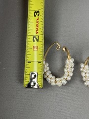 Vintage Barbara Barnett HOOKER Fresh Water Pearls Gold Filled Earrings Cuff