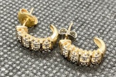 Vintage Gold Plated Sterling Silver Earrings For Pierced Ears
