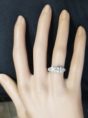 Vintage 18k White Gold Engagement Ring 1.03ct. Natural Old Euro Cut Diamond