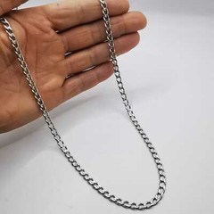 Vintage 925 Sterling Silver 21.3″ Curb Chain Necklace 25.22g Unisex Adult
