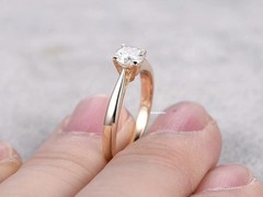2Ct Round Cut Lab-Created Diamond Solitaire Wedding Ring 14k Yellow Gold Plated
