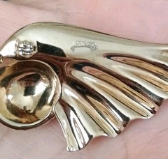 Vintage 1950s Hollywood Regency Jomaz Brooch Clip-on Earring Set Signed Sparkly