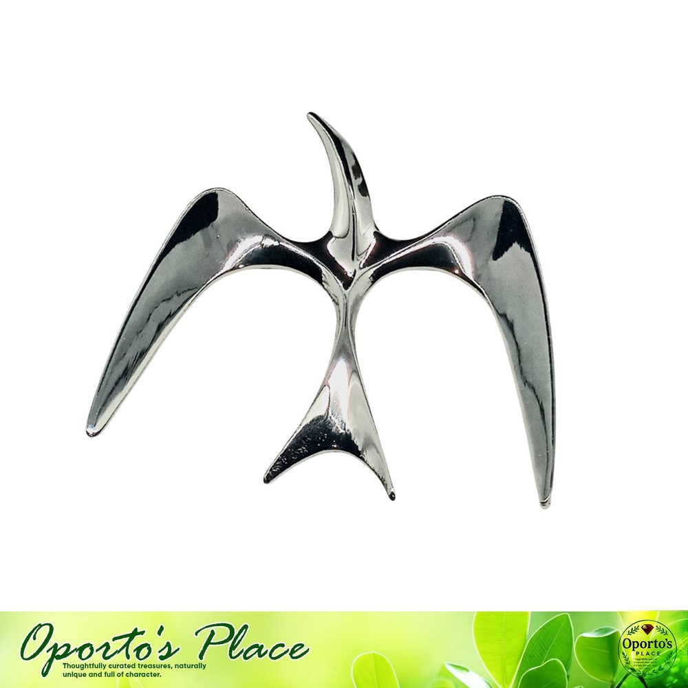 Sarah Coventry 1974 Silvertone Mr. Seagull Flying Brooch Vintage Jewelry MCM