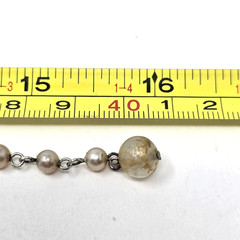 Vintage Lisner Designer Faux Aquamarine Pearl Flower Link Necklace And Earrings