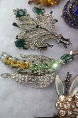 Antique Brooch Lot Crown Trifari Jewled Symphony,Czech, Alfred Philippe?? Etc