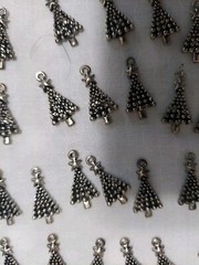 Lot 53 CHARMS Christmas Trees Presents 1″ – 3/4″ Silver Tone Costume Jewelry