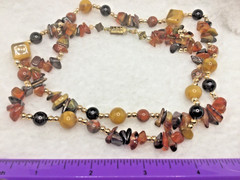 Vintage Gorgeous Multiple Stone Bead & Chip Necklace