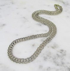 Sterling Silver Curb Link Chain / Necklace ~ 24″ ~ 57.3grams ~ 1-E126