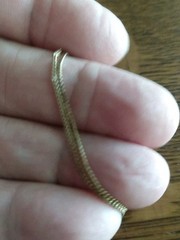 Antique 1/20 12K Gold Filled Cross & 18 Inch Chain With Slide Clasp