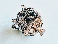 RHINESTONE OWL BROOCH!Wise Figural Animal Bird Motif Pin.Green Rhinestone Eyes.