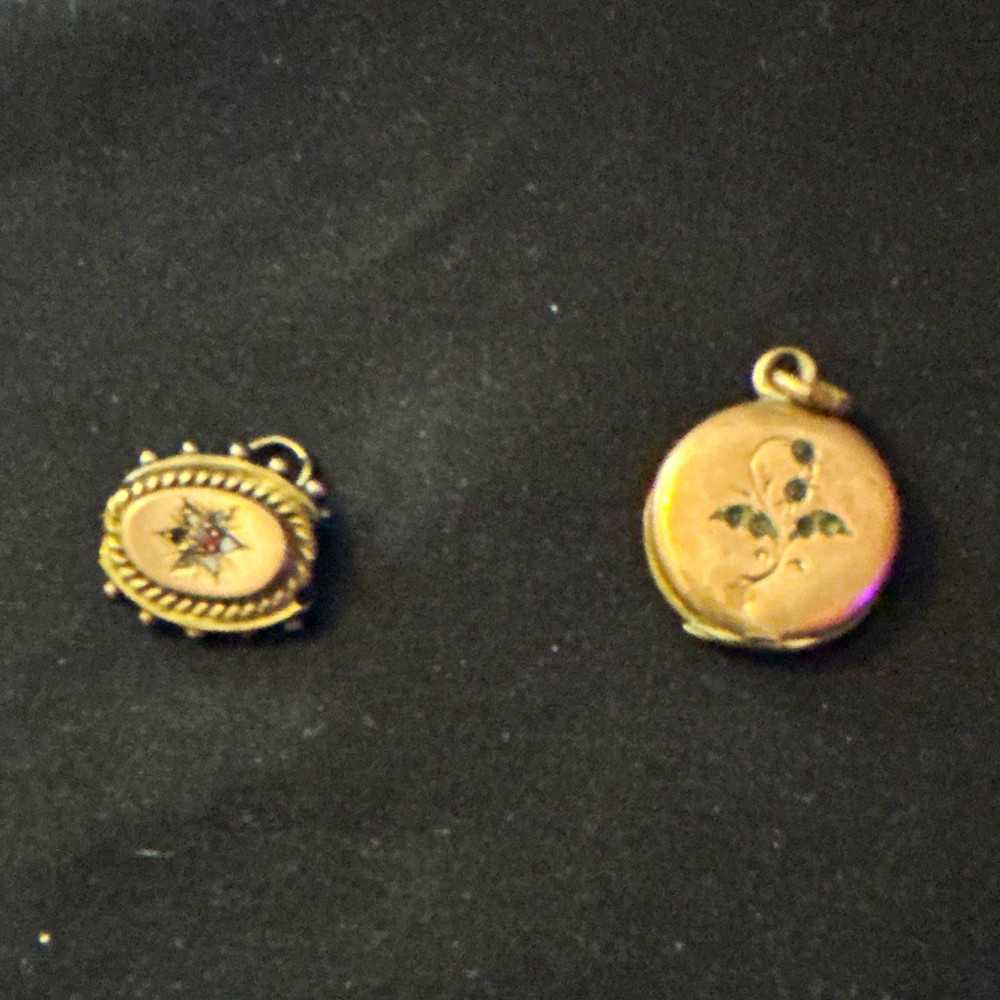 1870-80 Victorian watch fob/pendant, 1900-30 Victorian pendant