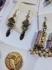 104 Pair Vtg-Now Western Boho Artisan Southwest Rhinestones Earrings Jewlery Lot