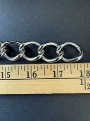 Monet Vintage Chunky Chain Link Necklace Silver Tone 18” Collar Bib Career