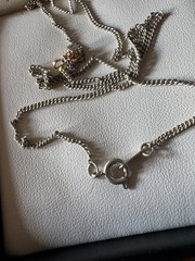 Vintage necklace chain with charm pendant 18″ length