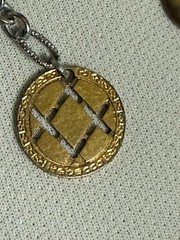 Vintage Rebecca ThreeProng Necklace with Tarnish Used Not Specified