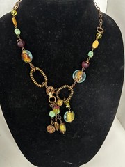 LOT of 4 Vintage Necklaces Glass Beads Wood Metal Premier Coldwater JD19