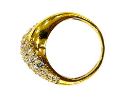 Kurt Wayne 1.50 Carat Paved Diamond 9.6 Grams 18k Yellow Gold Ring 6