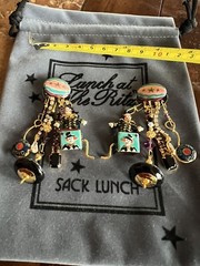 Lunch At The Ritz TOY BOX clip Earrings; RARE, NEW, NEVER WORN!!